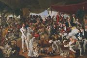 Johann Zoffany Cockfight in Lucknow oil on canvas